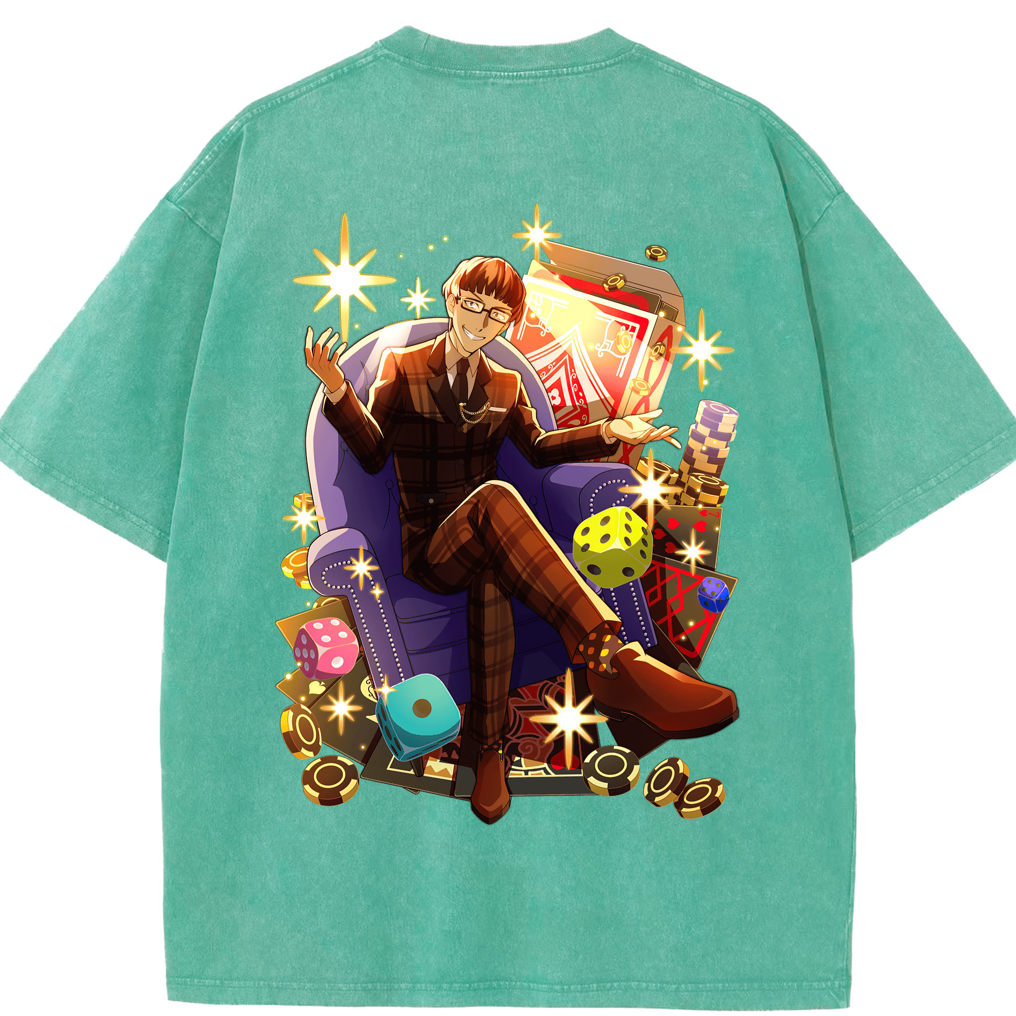 （画像用） 文豪ストレイドッグス Bungo Stray Dogs 綿100% ヴィンテージ風 半袖Tシャツ（背面プリント）
